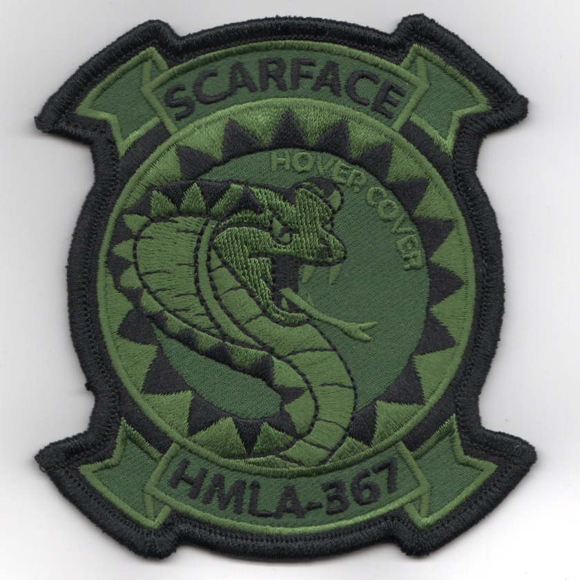 HMLA-367 Squadron Patch (Subd Green/Black)