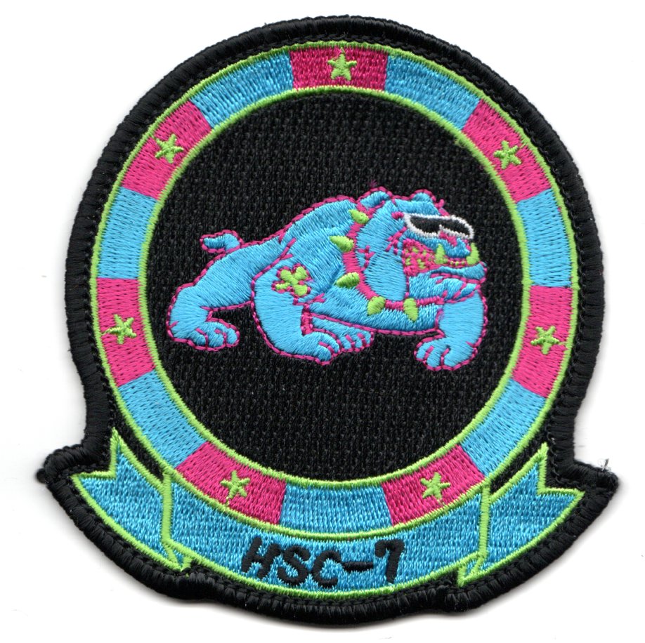 HSC-7 Squadron Patch (Pink/Blue)