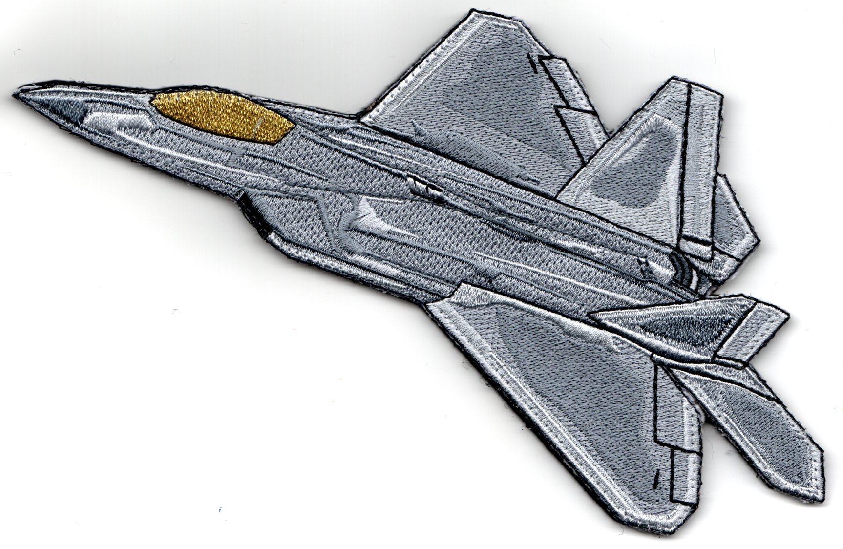 (MATT) Large F-22 BackPatch (Gray/V)