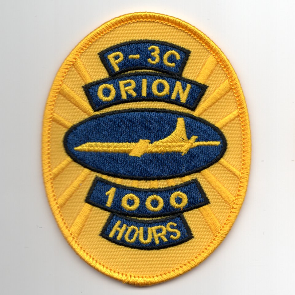 P-3C ORION *1000 Hours* Patch (Yellow)