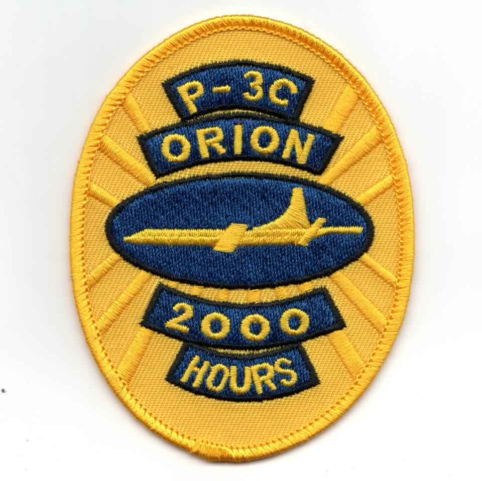 P-3C ORION *2000 Hours* Patch (Yellow)