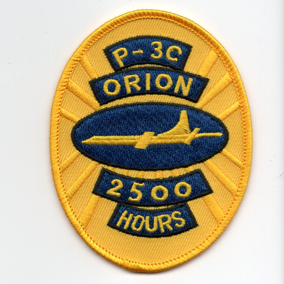 P-3C ORION *2500 Hours* Patch (Yellow)