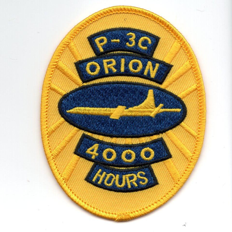P-3C ORION *4000 Hours* Patch (Yellow)