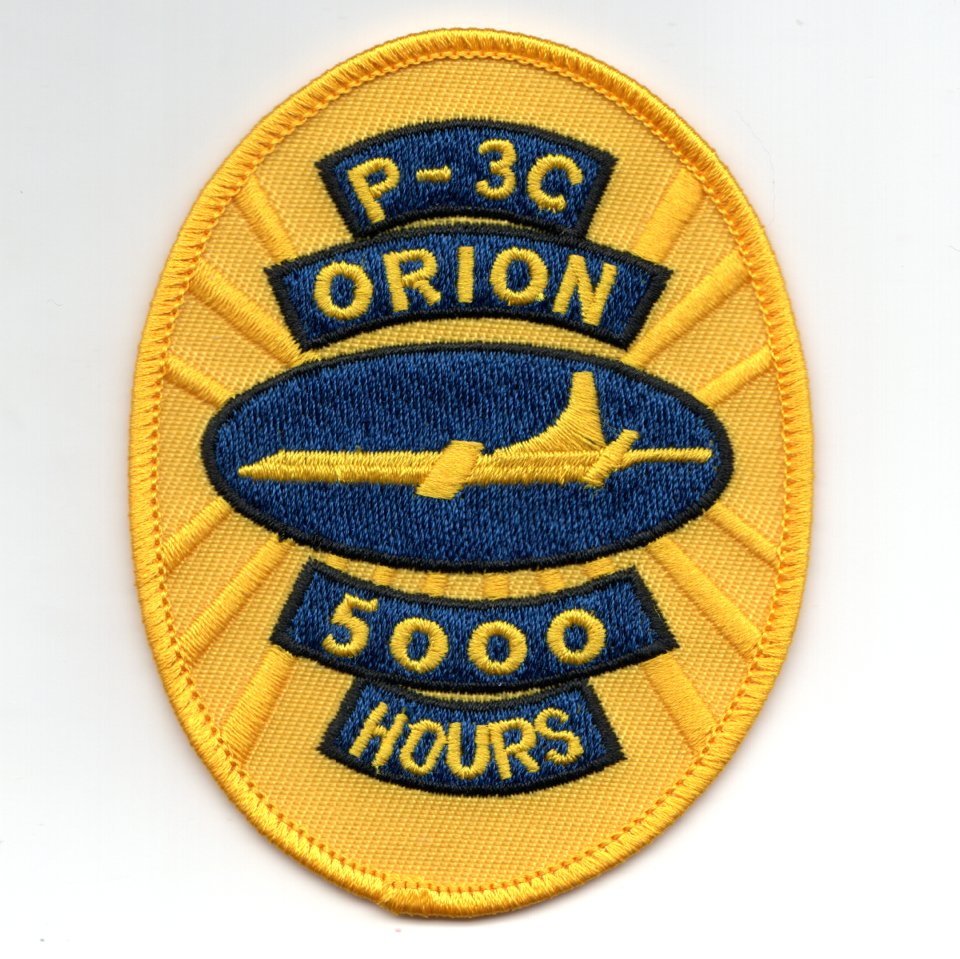 P-3C ORION *5000 Hours* Patch (Yellow)