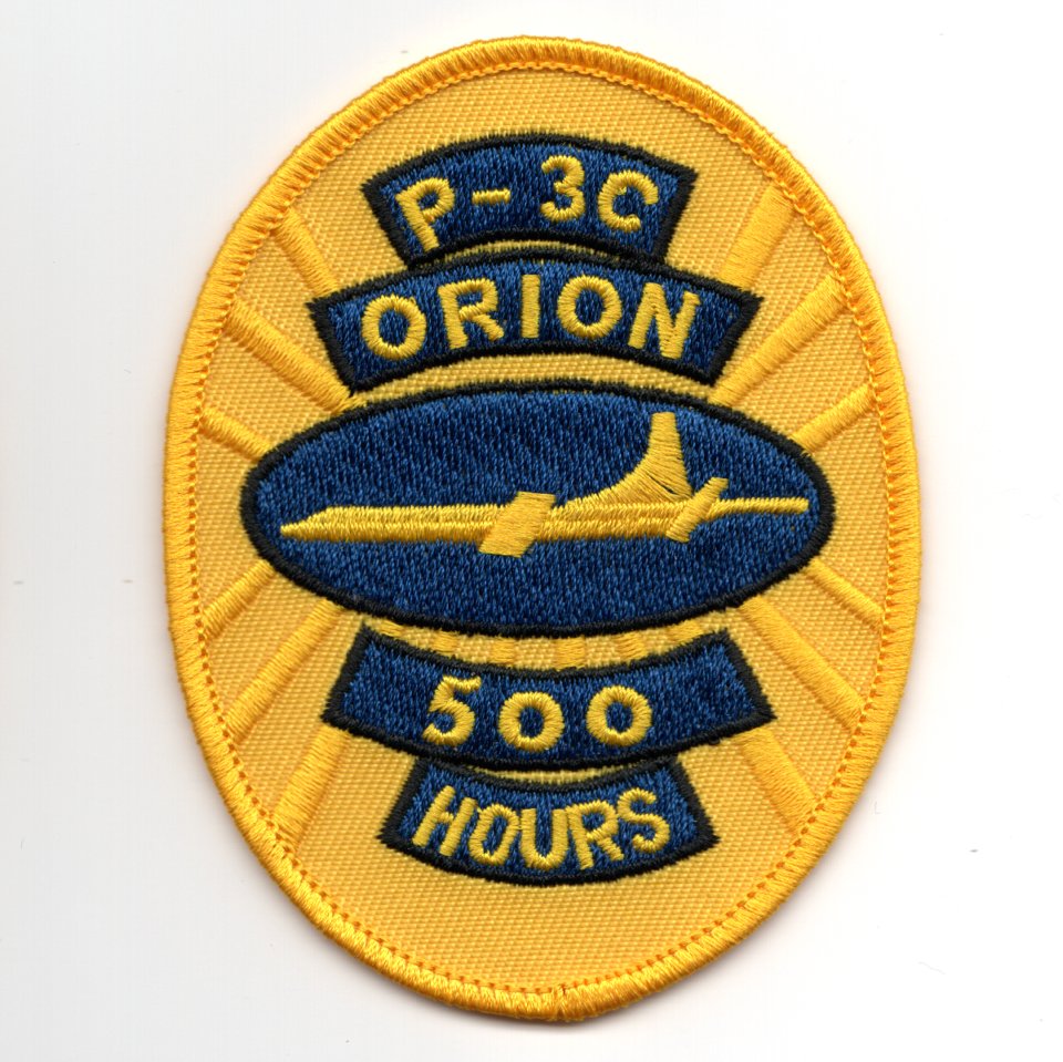 P-3C ORION *500 Hours* Patch (Yellow)