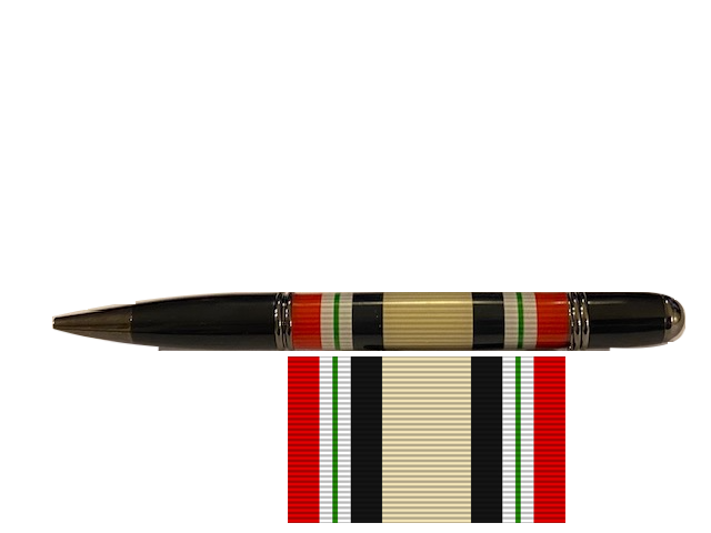 Veteran-made Handcrafted Pen: OIF (IRAQ) RIBBON