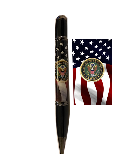 Veteran-made Handcrafted Pen: US ARMY LOGO