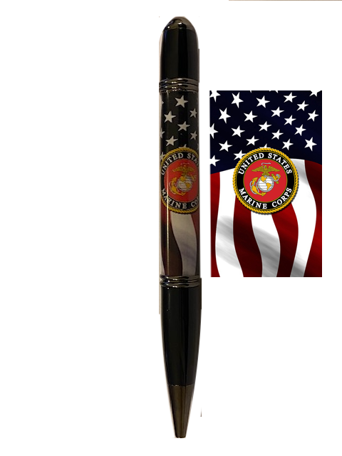 Veteran-made Handcrafted Pen: USMC LOGO