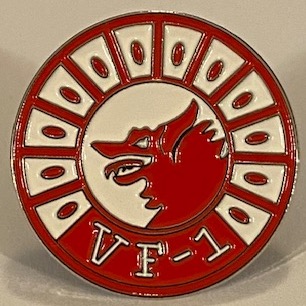Lapel Pin: VF-1 Sq Logo (R/W)