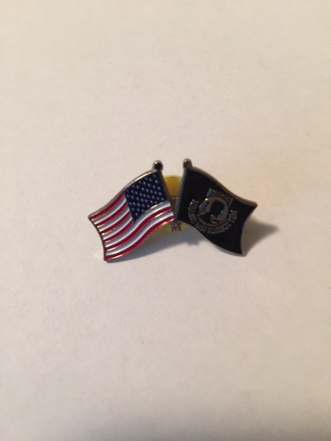 Lapel Pin - American Flag / POW-MIA
