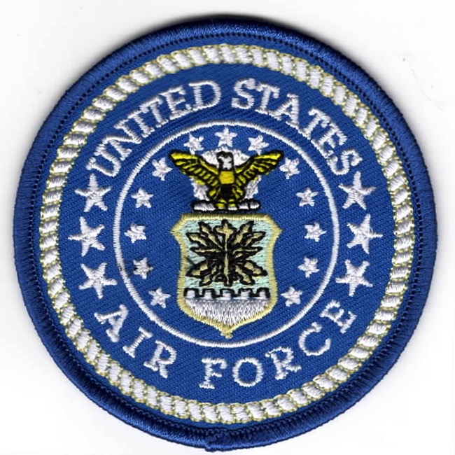 USAF 'OLD' LOGO Patch (Round/Blue/4-in)