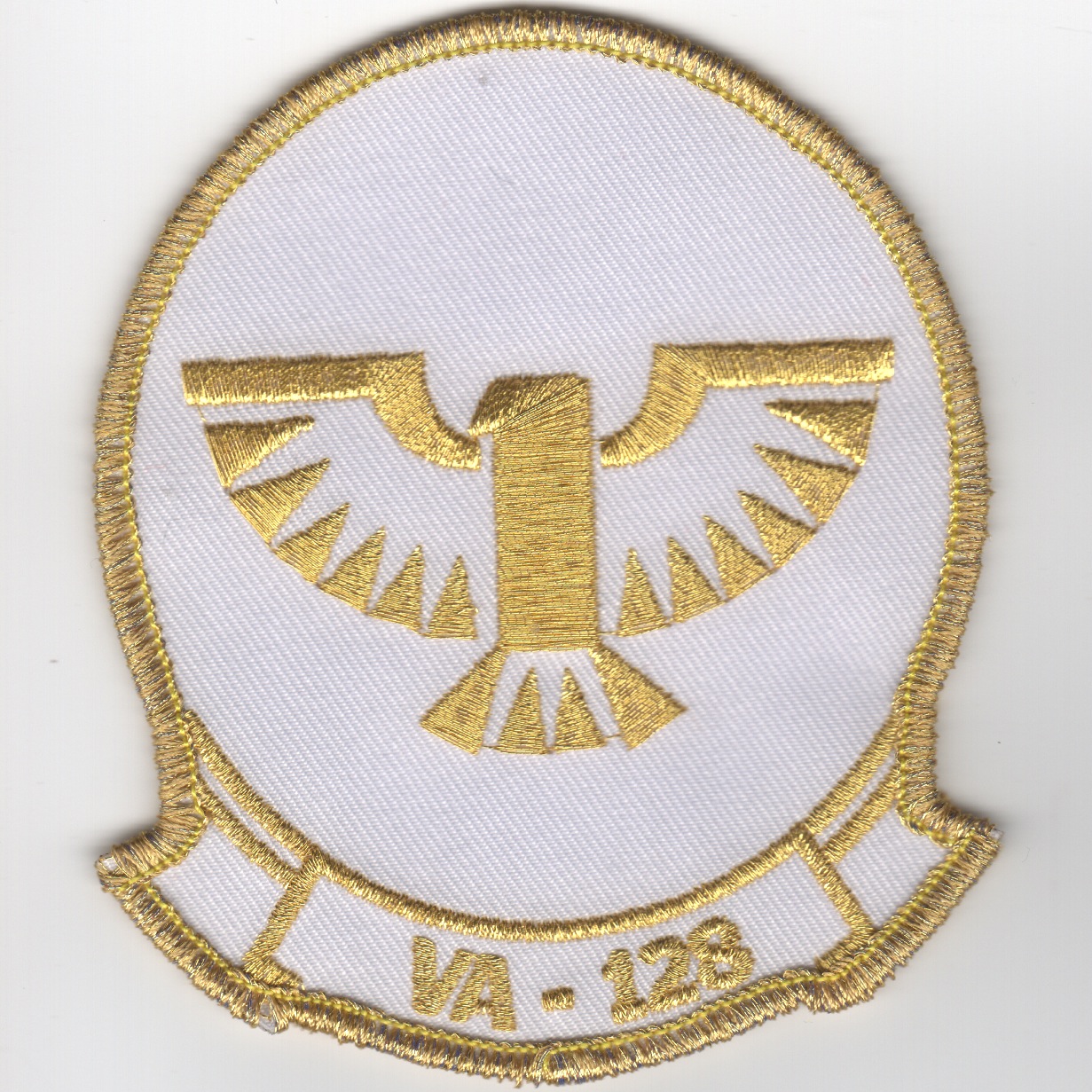VA-128 Squadron Patch (White/Gold)