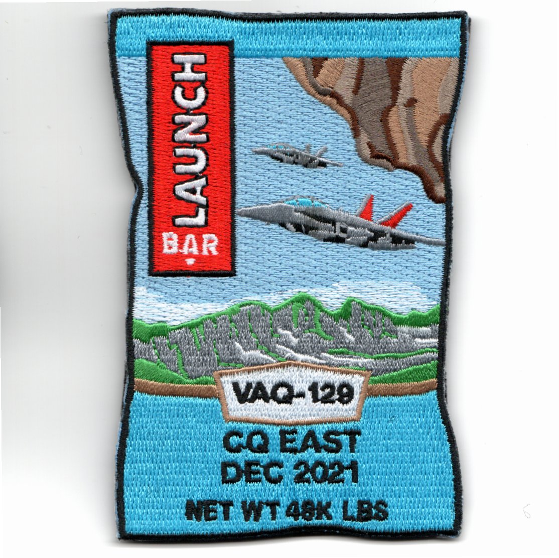 VAQ-129 'LAUNCH BAR' CQ Patch (Blue/Rect)