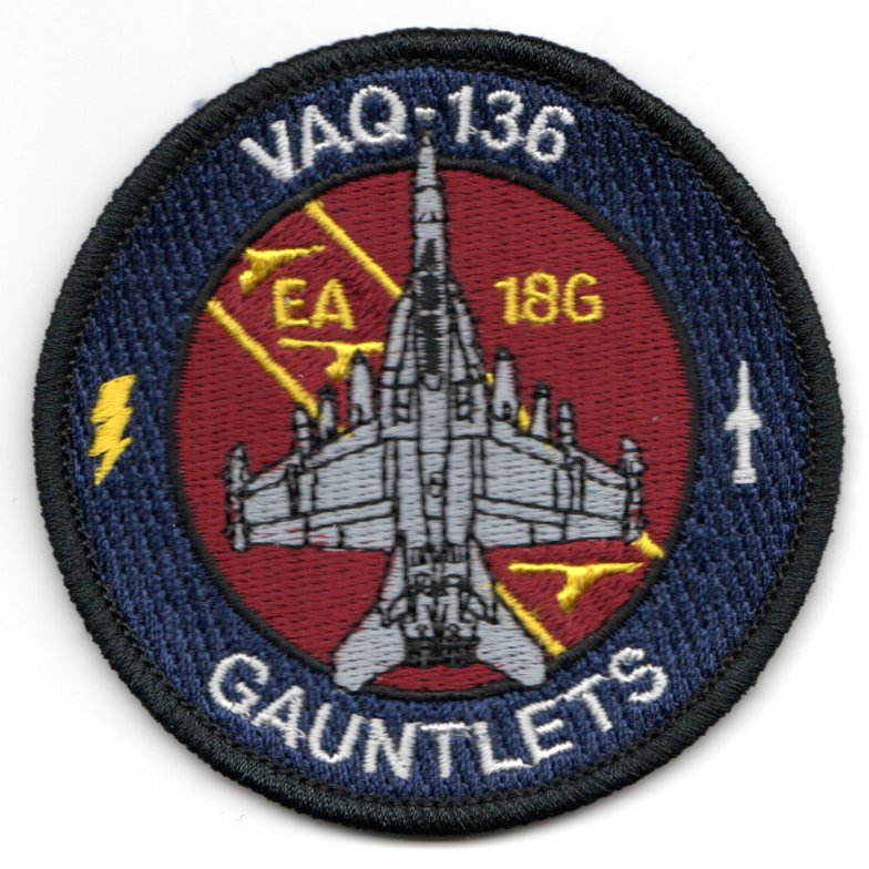 VAQ-136 EA-18G Bullet Patch (Dk Blue/'G' at Bottom)