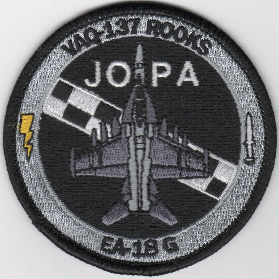 VAQ-137 'JOPA' Patch (Black/Black Border)