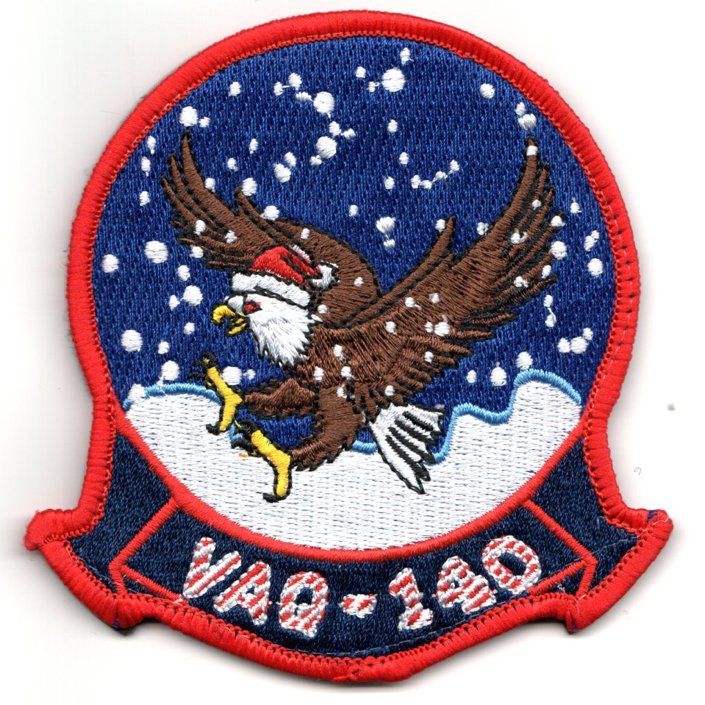 VAQ-140 'CHRISTMAS' Squadron Patch (Blue/V)