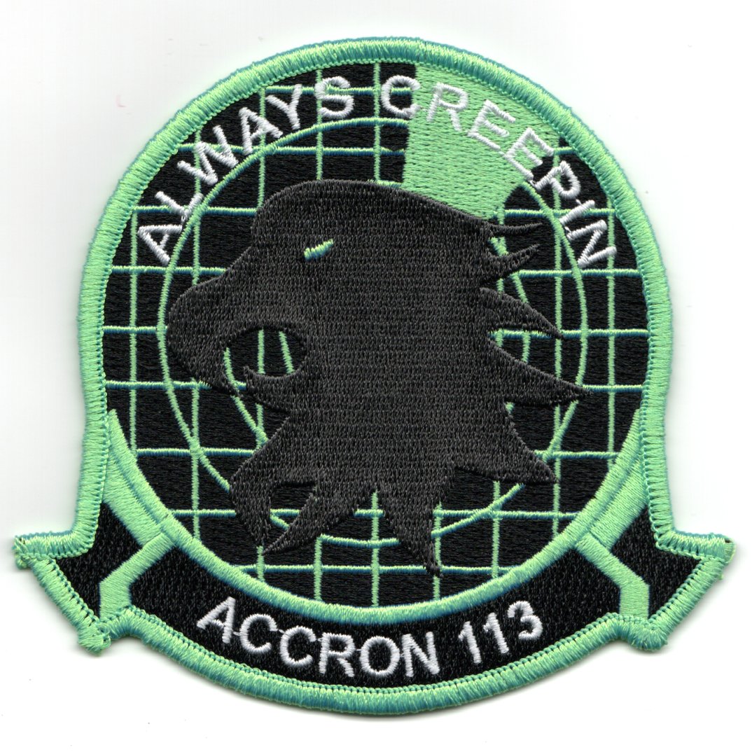 VAW-113 'CREEPIN' Squadron Patch (Neon)