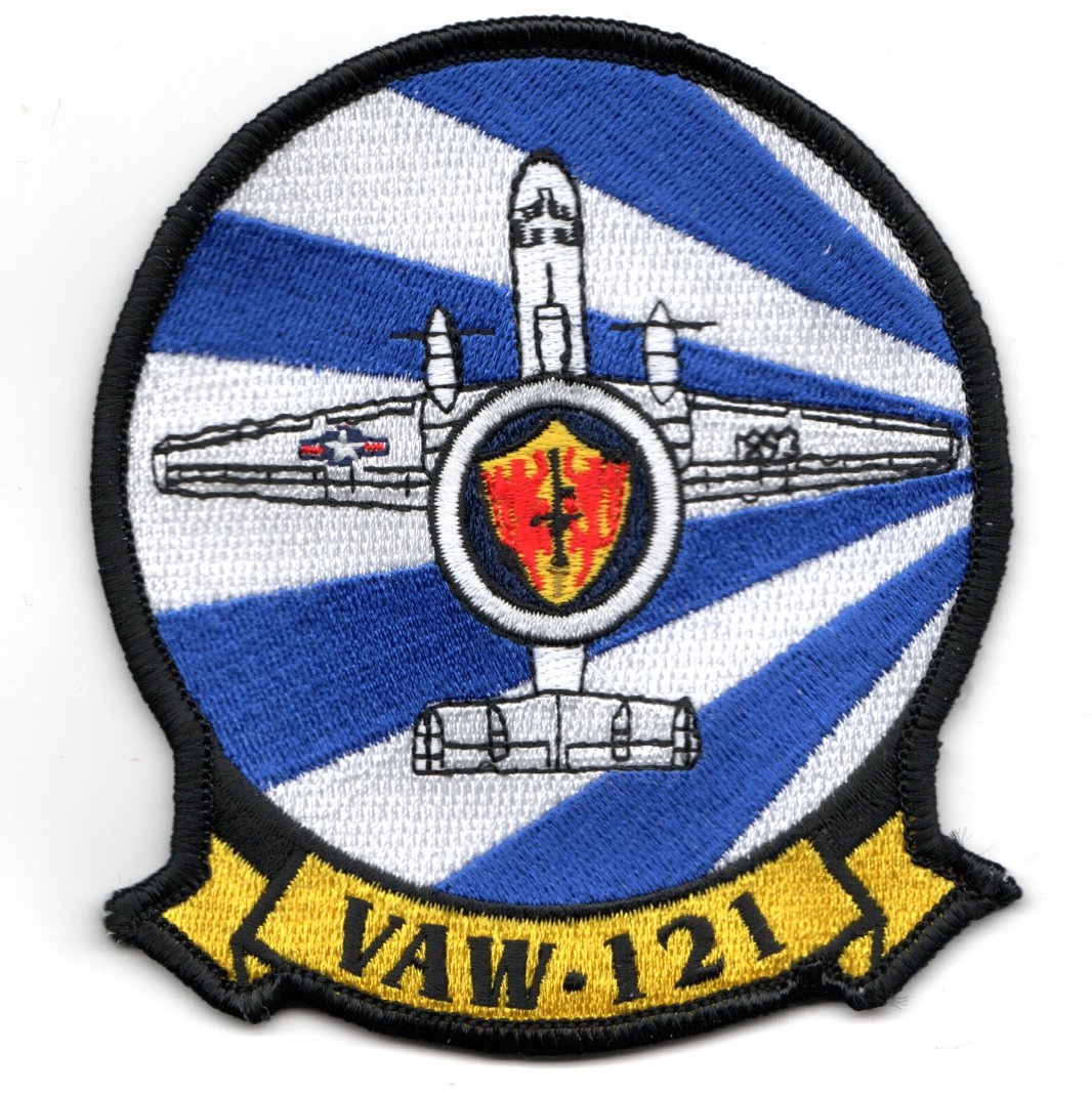 VAW-121 Squadron Patch (Blue-White Rays)