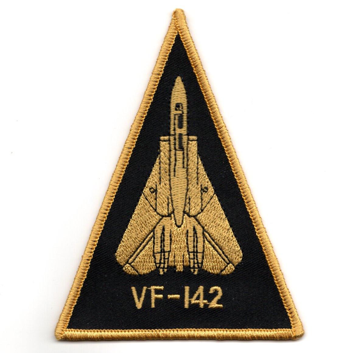 VF-142 F-14 A/C Triangle Patch (Black-Gold)