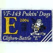 VF-143 2004 Battle 'E' Patch (Rect/White Border)
