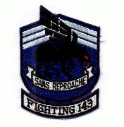 VF-143 Squadron Patch (Small/Black Eyes)