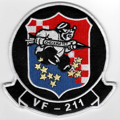 VF-211 'BRUTUS' Squadron Patch (Blk/White Border)