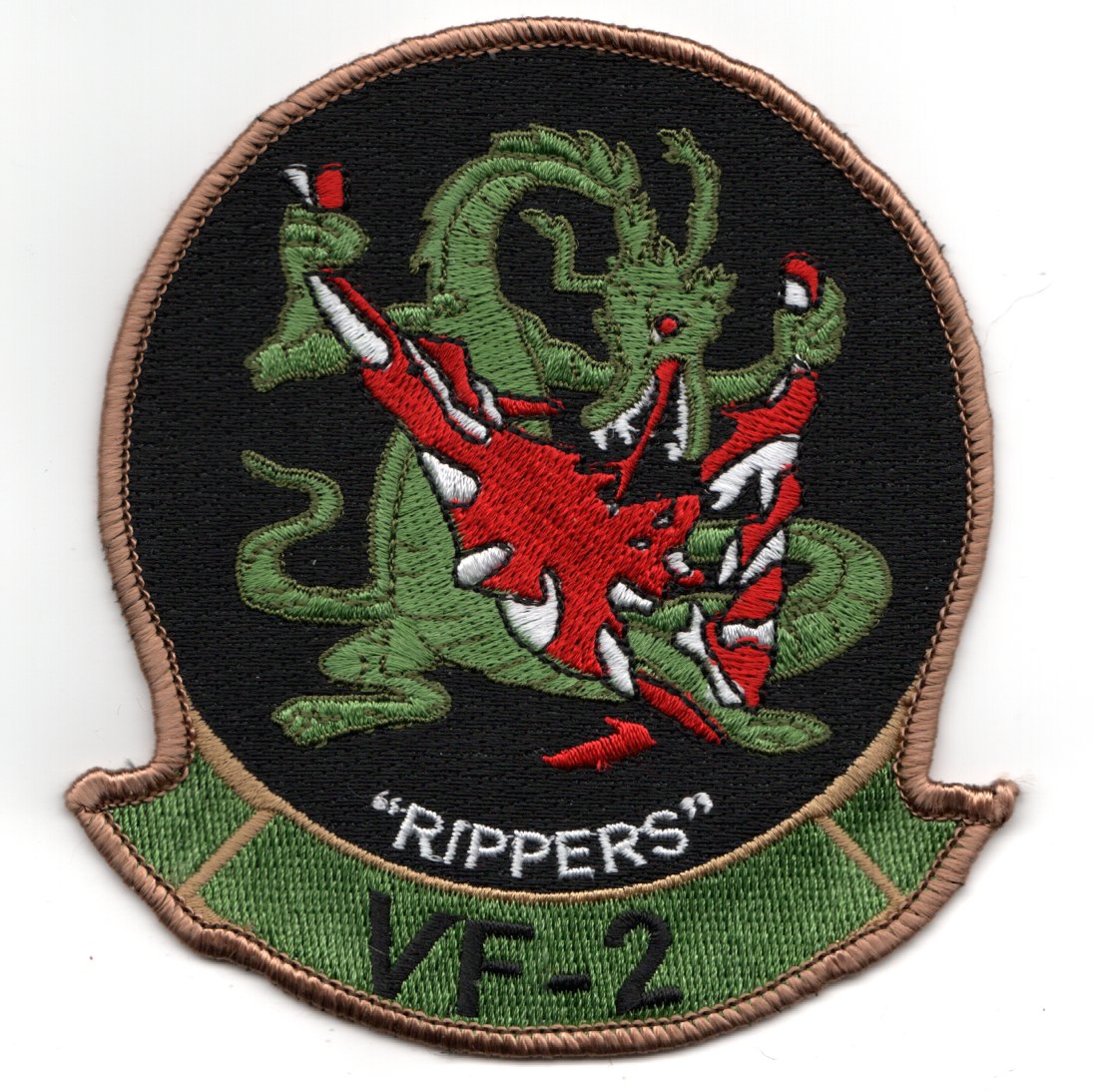 VF-2 'RIPPERS' Squadron Patch (RED/WHITE Flag)