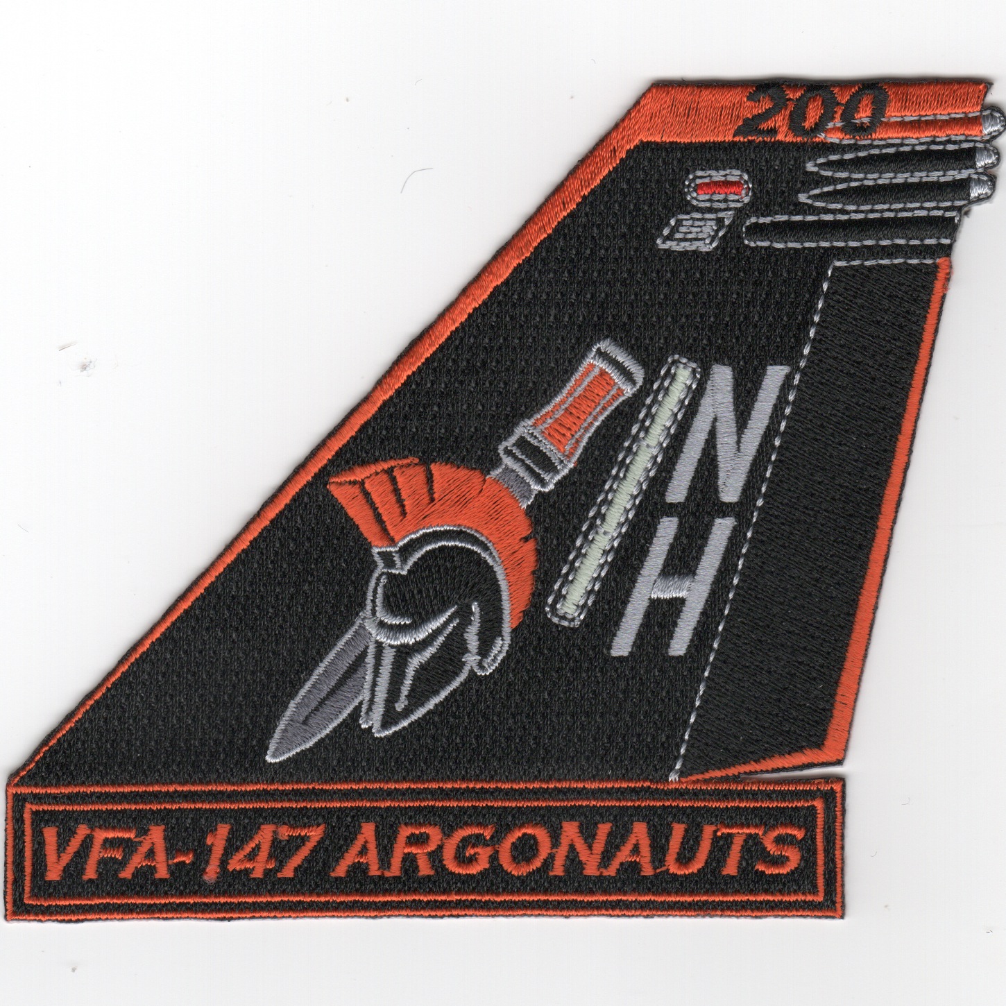 VFA-147 HORNET TAILFIN (Org/Blk)