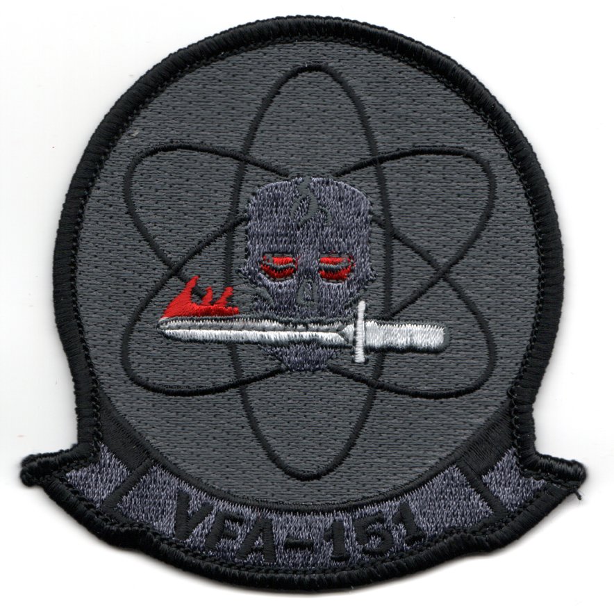VFA-151 Squadron Patch (Black-Gray/No V)
