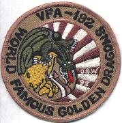 VFA-192 Squadron Patch (Des/Round)