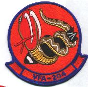VFA-204 Squadron Patch (Orange/Blue)