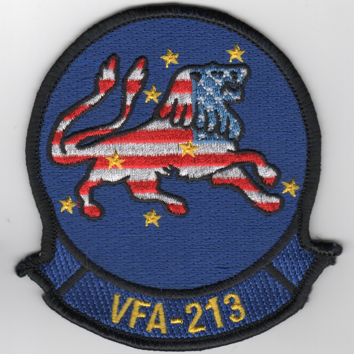 VFA-213 Squadron Patch (R/W/B Lion)