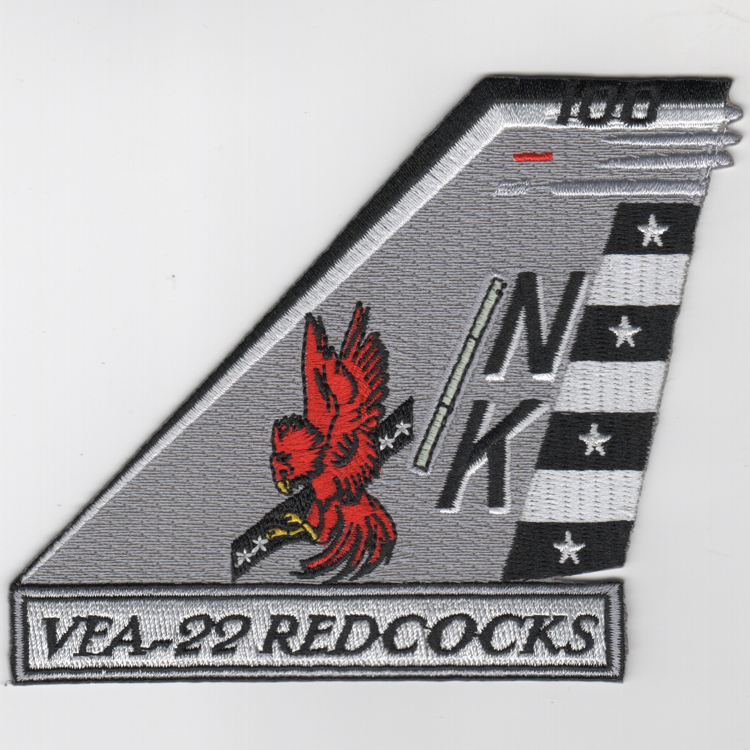 VFA-22 TAILFIN Patch (Gray/Red Bird)