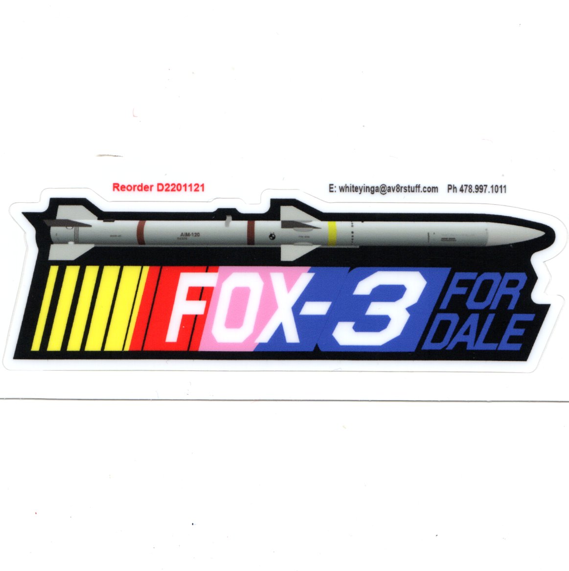 VFA-97 'FOX-3' STICKER (ZAP)