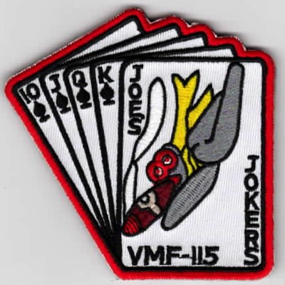 VMF-115 *JOE'S JOKERS* Patch (White/V)
