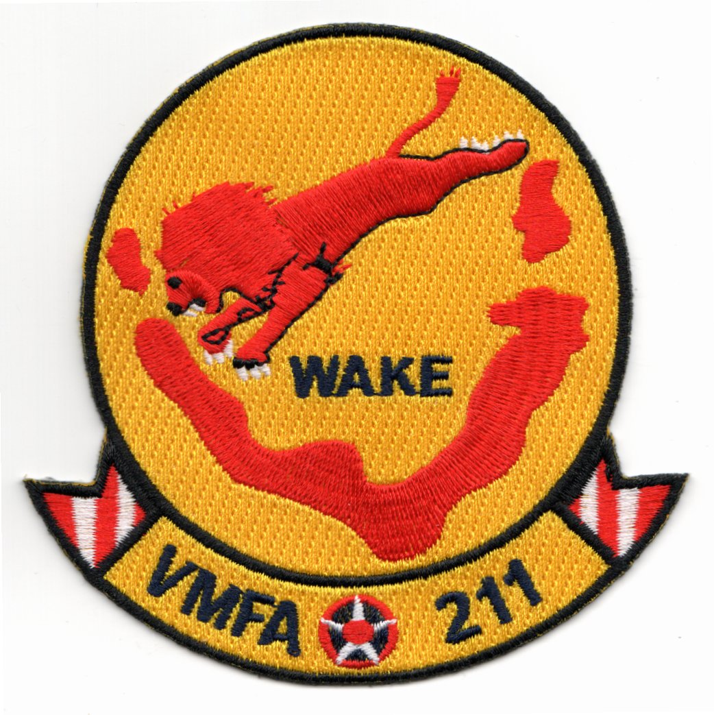 VMFA-211 'WAKE ISLAND' Squadron Patch (Yellow)