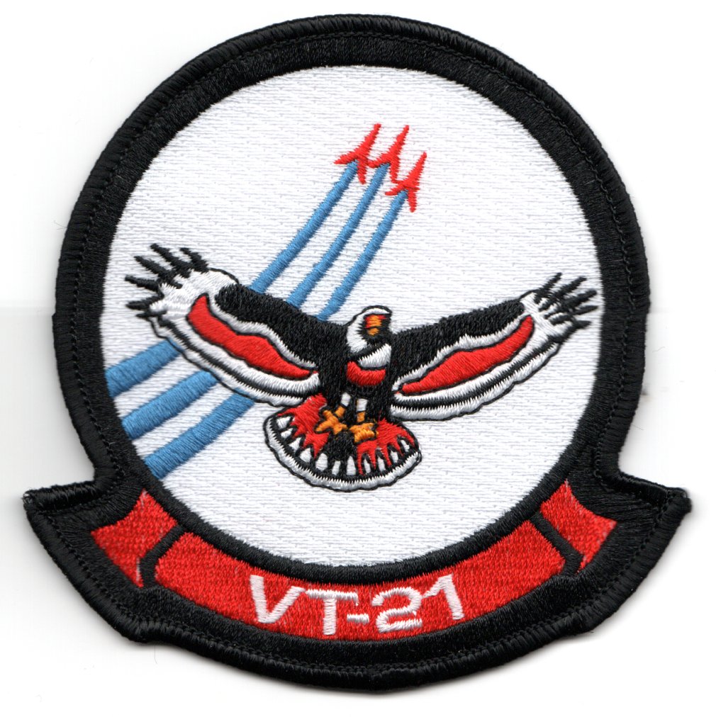 VT-21 Squadron Patch (3 A/C Behind Eagle)