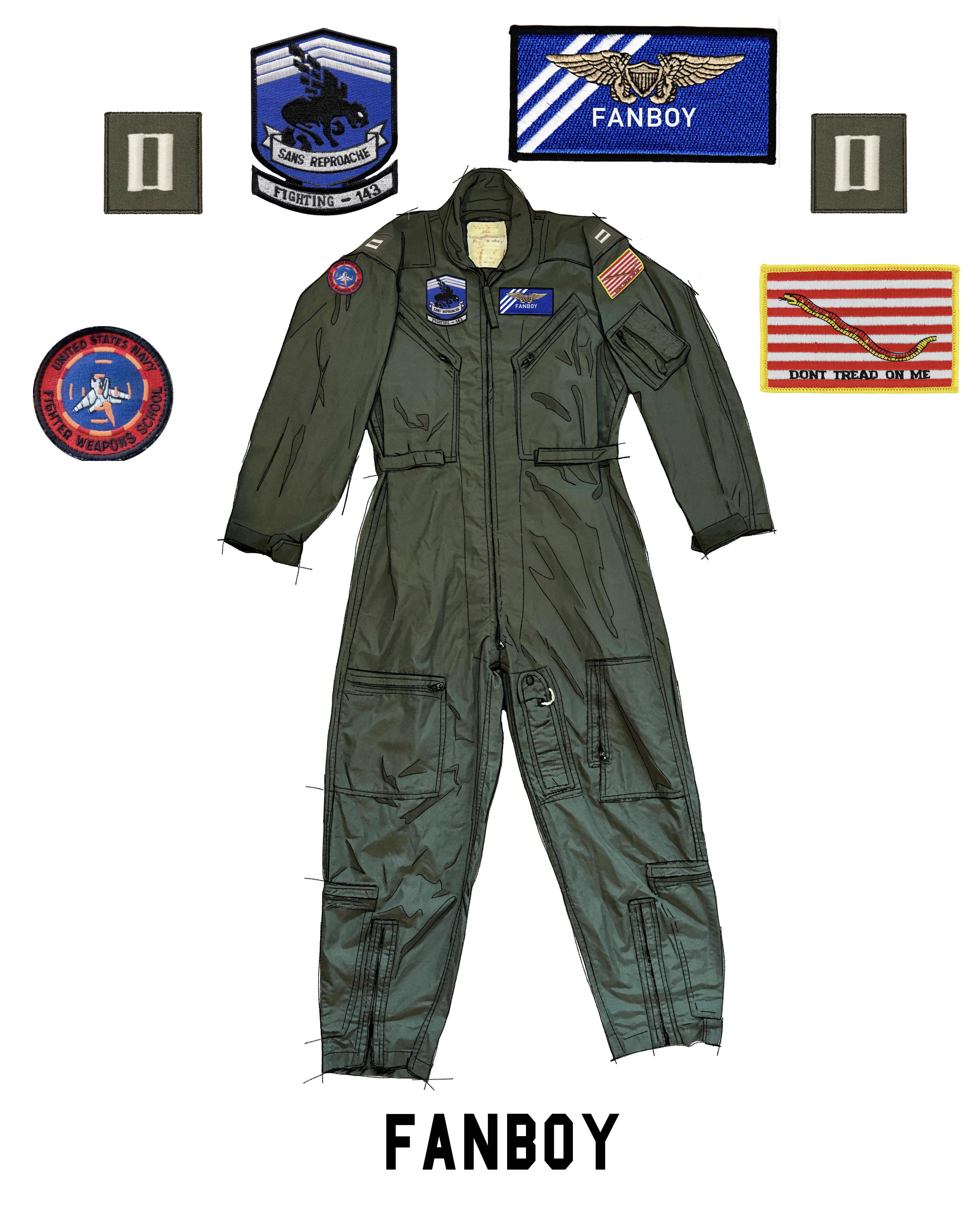 TOPGUN:MAVERICK FANBOY's Flight Suit Patches