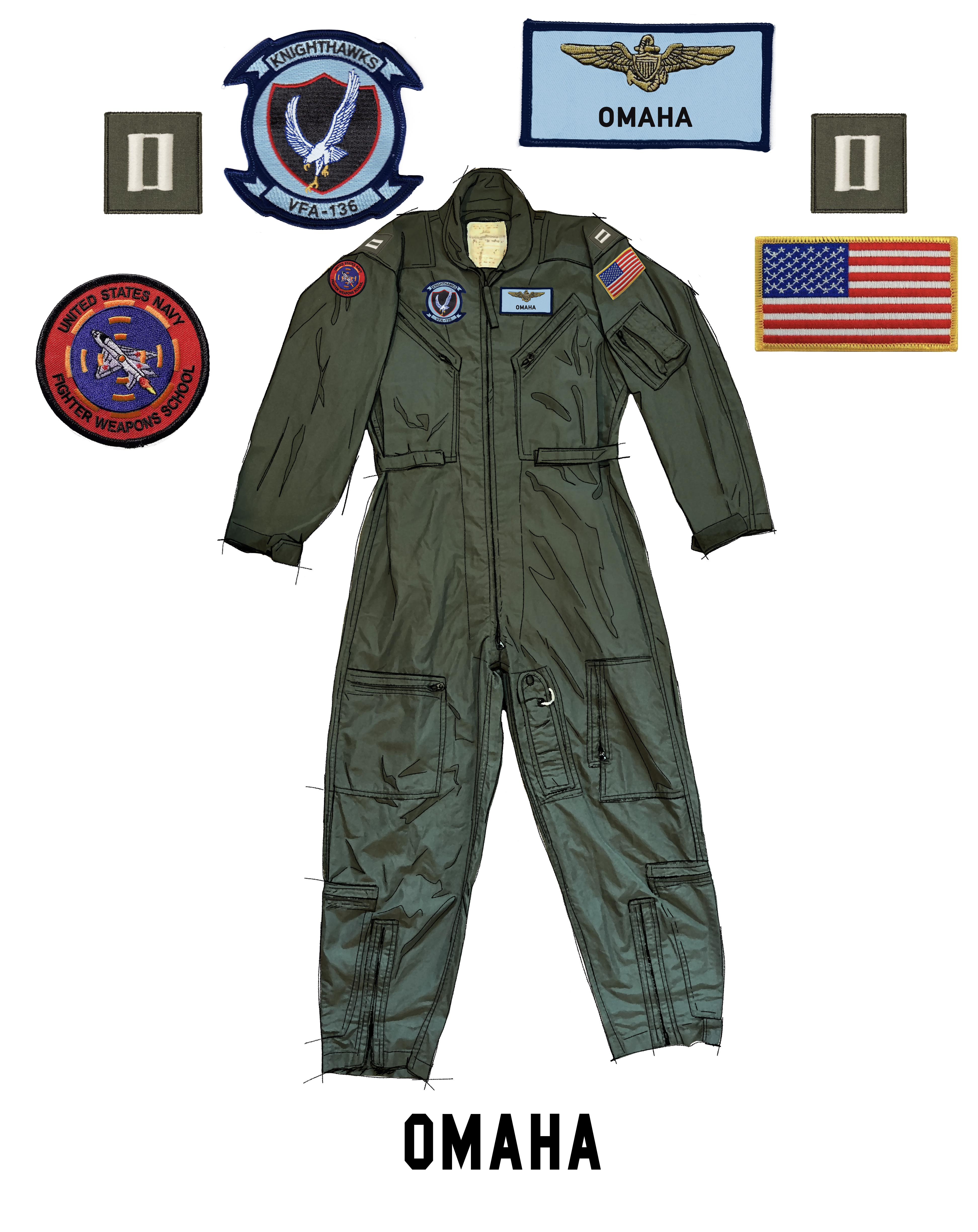 TOPGUN:MAVERICK OMAHA's Flight Suit Patches