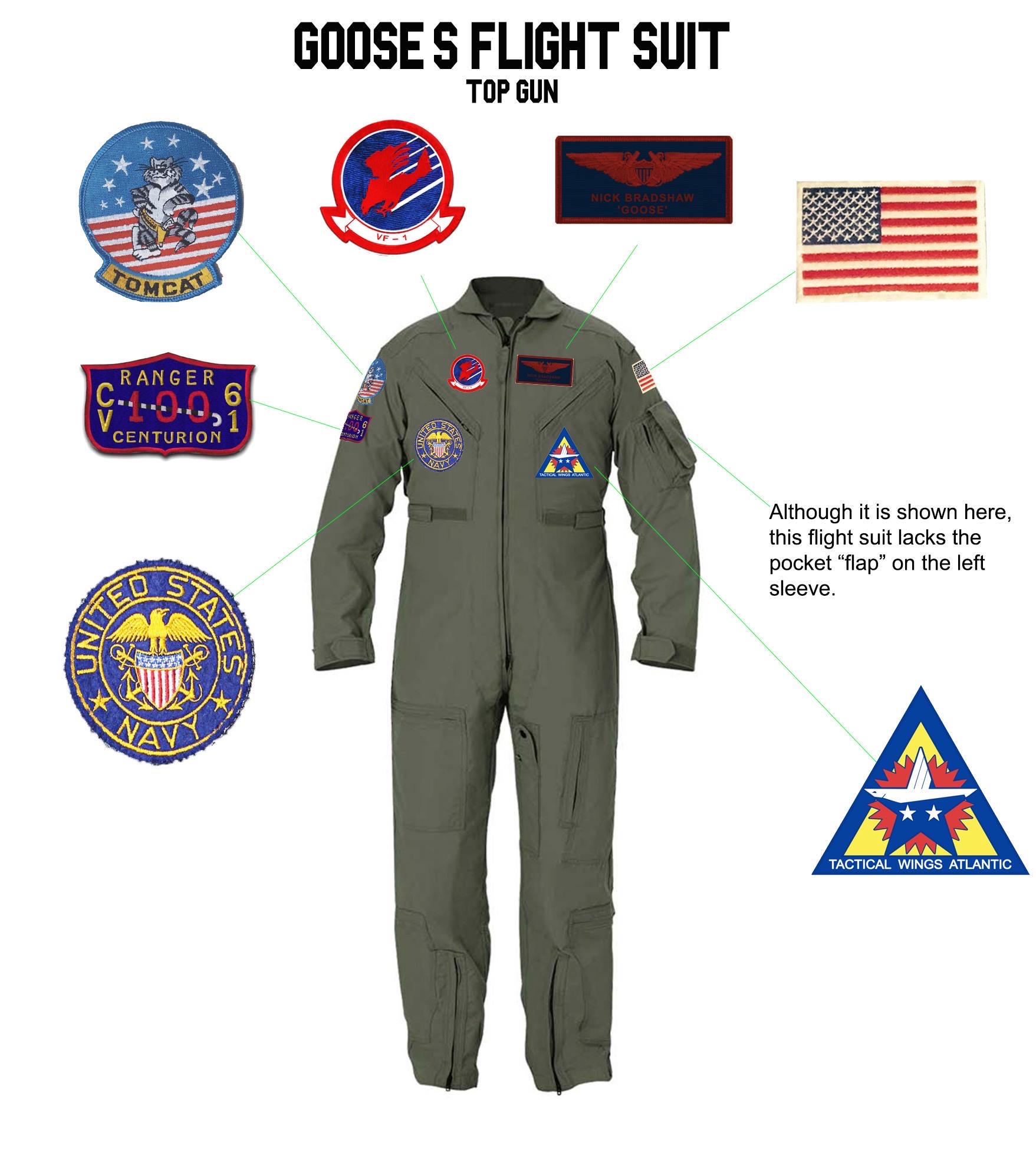 TOPGUN: (1986) GOOSE's Flight Suit Patches