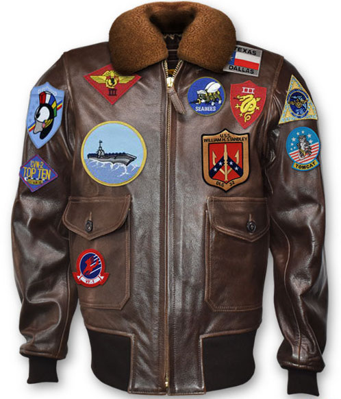 TOPGUN 1986 *MAVERICK LEATHER JACKET* Patches